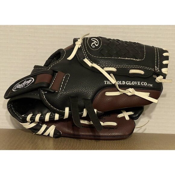 Rawlings Baseball Glove 10.5" Youth Players Series Black Brown Model PL105BB - Picture 2 of 6